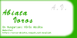 abiata voros business card