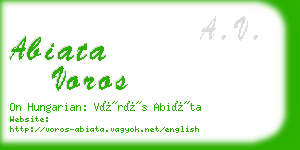 abiata voros business card